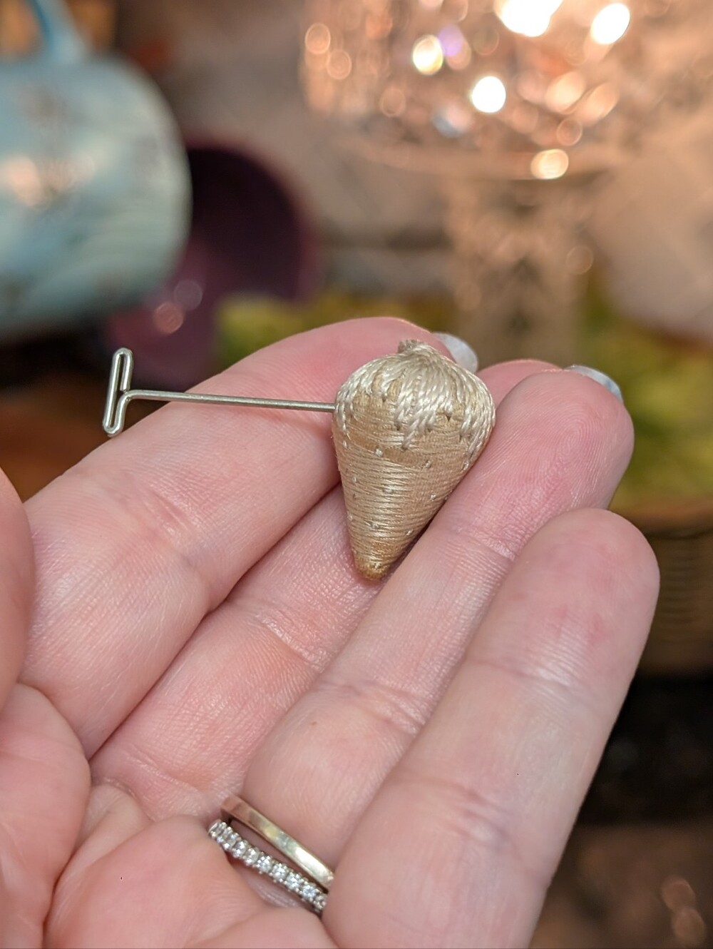 Antique strawberry Sewing Needle emery
